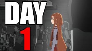 What happened to Asuna on the FIRST DAY of Aincrad (SAO)