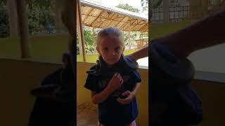 Python Squeezes Little Girl