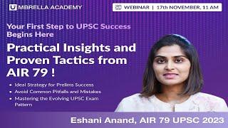 UPSC Topper Eshani (AIR 79) Shares Her Winning Formula | Prelims 2025 Aspirants Must Watch!