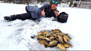 PRIME TIME Panfish on Thin Ice!!!...Early Ice Fishing (Catch & Cook)