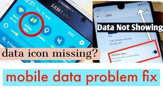 How To Fix Mobile Data Not Switching On | Data  Icon Not Showing Up On Your android Phone Easy Fix