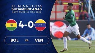 BOLIVIA vs. VENEZUELA [4-0] | RESUMEN | ELIMINATORIAS SUDAMERICANAS | FECHA 7