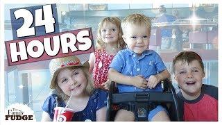 24 HOURS on a BUSY DAY with 4 KIDS | Work and PLAY