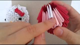 3D origami hello kitty (new version) part 1