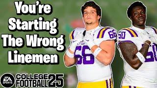 Why You are Starting the WRONG O & D Linemen in College Football 25