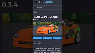 How to find Supra mk4 mod in FR legends? #supra #frlegends #viral