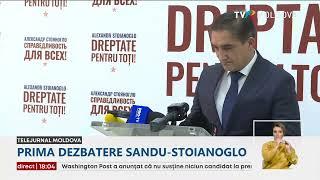 Dezbaterea televizată dintre Maia Sandu și Alexandr Stoianoglo se va vedea în direct la TVR MOLDOVA