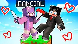 Stuck On ONE BLOCK With a CRAZY FAN GIRL in Minecraft! (Tagalog)