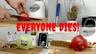 Annoying Orange - Kitchen Carnage but ALL DEATHS PLAY AT ONCE!