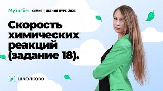 Летний курс "Мутаген" подготовки к ЕГЭ-2023 по химии| Скорость химических реакций (задание №18)