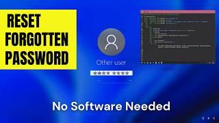 Reset Windows 10 Password Easily : No Software Needed!