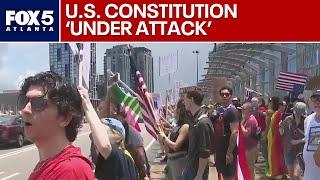 Former marine protests because the Constitution is 'under attack' | FOX 5 News