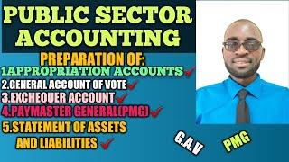 Public Sector Accounting| PMG Accounts| Exchequer Accounts | Appropriation Account| GAV|A.I.A