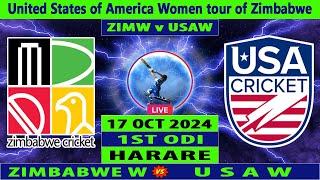 Zimbabwe Women vs USA Women | ZIMW vs USAW | 1st ODI of USA Women tour of Zimbabwe 2024 Live