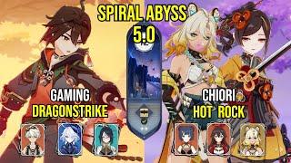 C6 Gaming Dragonstrike & C0 Chiori Hot Rock ft. Xilonen | Spiral Abyss 5.0 | Genshin Impact