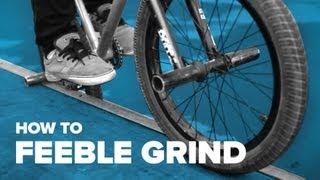 Как сделать фибл гринд на BMX (How to feeble grind BMX)