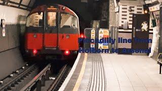 Ride on the Piccadilly line from Holborn to Arsenal 1973 Stock