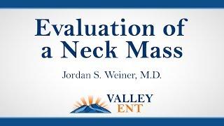 Evaluation of a Neck Mass