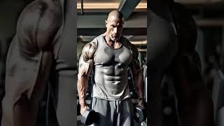 Dwayne Johnson doing exercise in AGT #agt #ai #gym #exercise #therock #helth #shorts #333