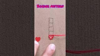 Basic Hand Embroidery stitch Suitable For Border Design For Beginners@variousvalley #youtubeshorts