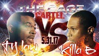 TY LAW VS KILLA B || BLACK ICE CARTEL || THE CAGE || RAP BATTLE