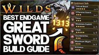 Monster Hunter Wilds - Best Great Sword Build - Highest Damage Possible - Armor Set & Weapon Guide!