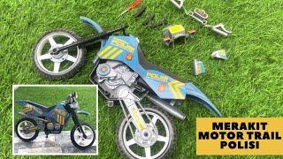 Merakit Motor Trail Polisi Mainan