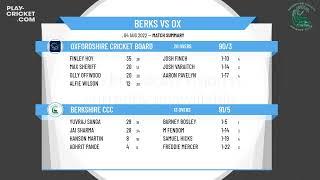 ECB Friendly - U13 - Berkshire CCC v Oxfordshire Cricket Board