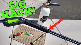 $15 Hack - Pressure Washer to Foam Cannon or Pro Nozzles! (Portland, Sunjoe & More!)