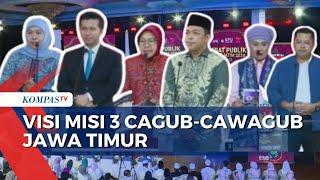 [FULL] Debat Kedua Pilgub Jatim: Ini Visi Misi Luluk-Lukman, Khofifah-Emil dan Risma-Zahrul