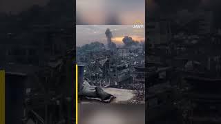 Palestinians blown into the air by Israeli shelling | Islam Channel
