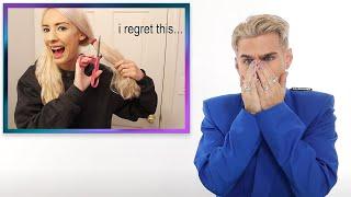 Hairdresser Reacts To At Home Haircuts Gone Wrong