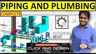 Piping and Plumbing‍️ | Revit MEP | Plumbing Fixtures | Step by Step | English