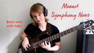 Mozart - Symphony No. 40 on the Bass Guitar solo with tabs