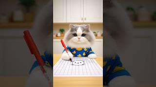 Cat drawing a owner painting....