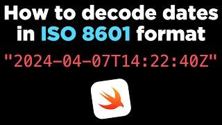 How to decode dates in ISO 8601 format in Swift ‍‍