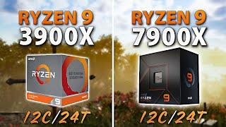 AMD Ryzen 9 7900X vs 3900X // Test in 9 Games