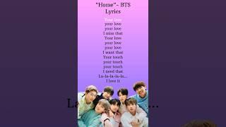 "Home" - BTS Lyrics #bts #btsarmy #home #shorts