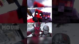 Opening Deadpool and Wolverine VS Minecraft ANIMATION! #deadpool #subscribe #memes  #shorts #marvel