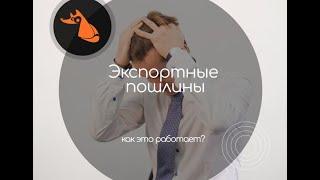 Экспортные пошлины. Постановление № 1538. Как это работает?