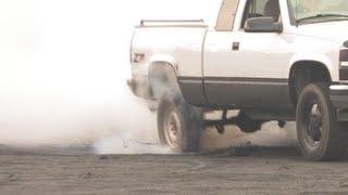 Tire Explodes during Burnout! - Automotion 2013 - Boosted Films