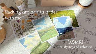 ASMR Packing Order | How I Pack Art Prints Order I Ancient Summer