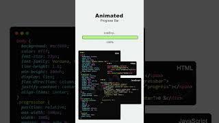 How To Make Progress Bar Using HTML CSS JavaScript | Progress Bar #progressbar #shorts #shortsfeed