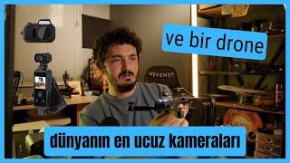 dünyanın en ucuz kameraları 1 drone 3 kamera