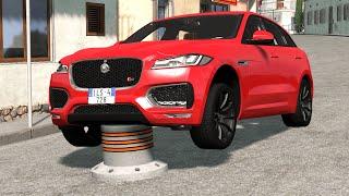 Cars vs Bollards – BeamNG.Drive