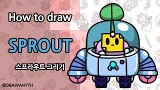 How to draw Sprout | Brawl Stars | New Brawler