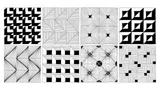 Zentangle Patterns | Doodle Patterns | Zentangle Easy Step by Step Tutorial