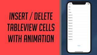 How to Insert / Delete Rows in a Tableview with an Animation