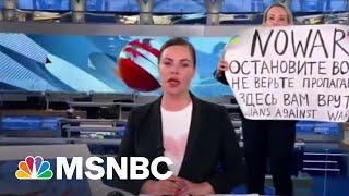 Shocking Anti-War Protest On Russian State TV