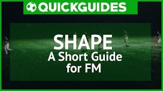 FM18 |  Shape | A Short Guide for Football Manager 2018